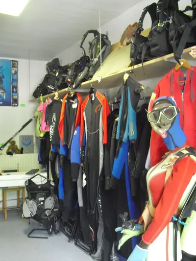 Im Laden von Dive Connection Rostock